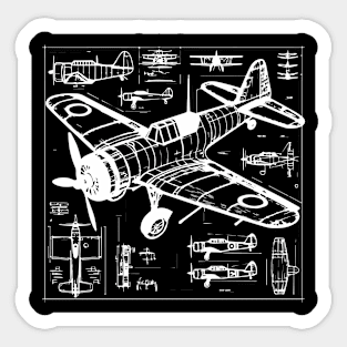 plane anatomy Sticker